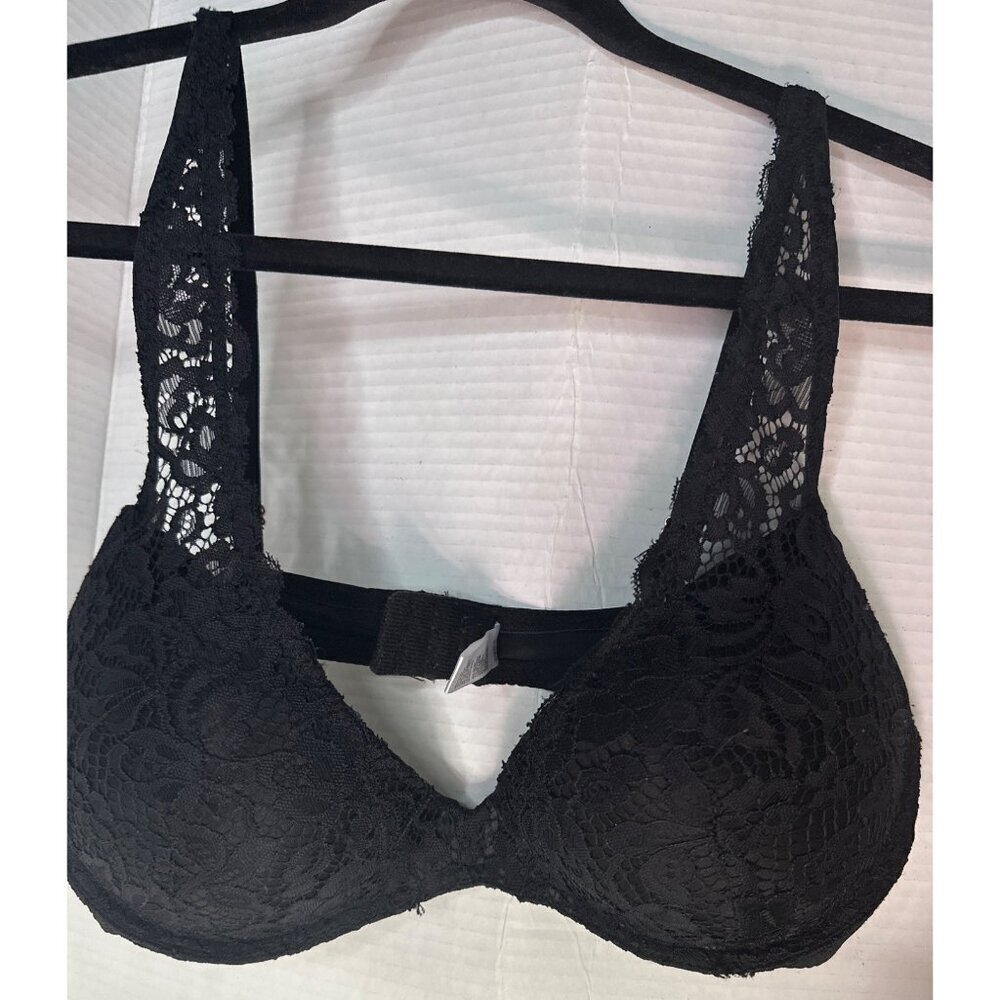 Marilyn Monroe 36C Lightly Padded Black Bra with Lace Detail Comfortable